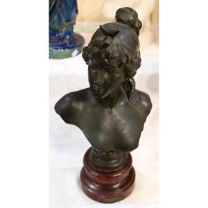 Emmanuel Villanis - Art Nouveau Bronze Bust